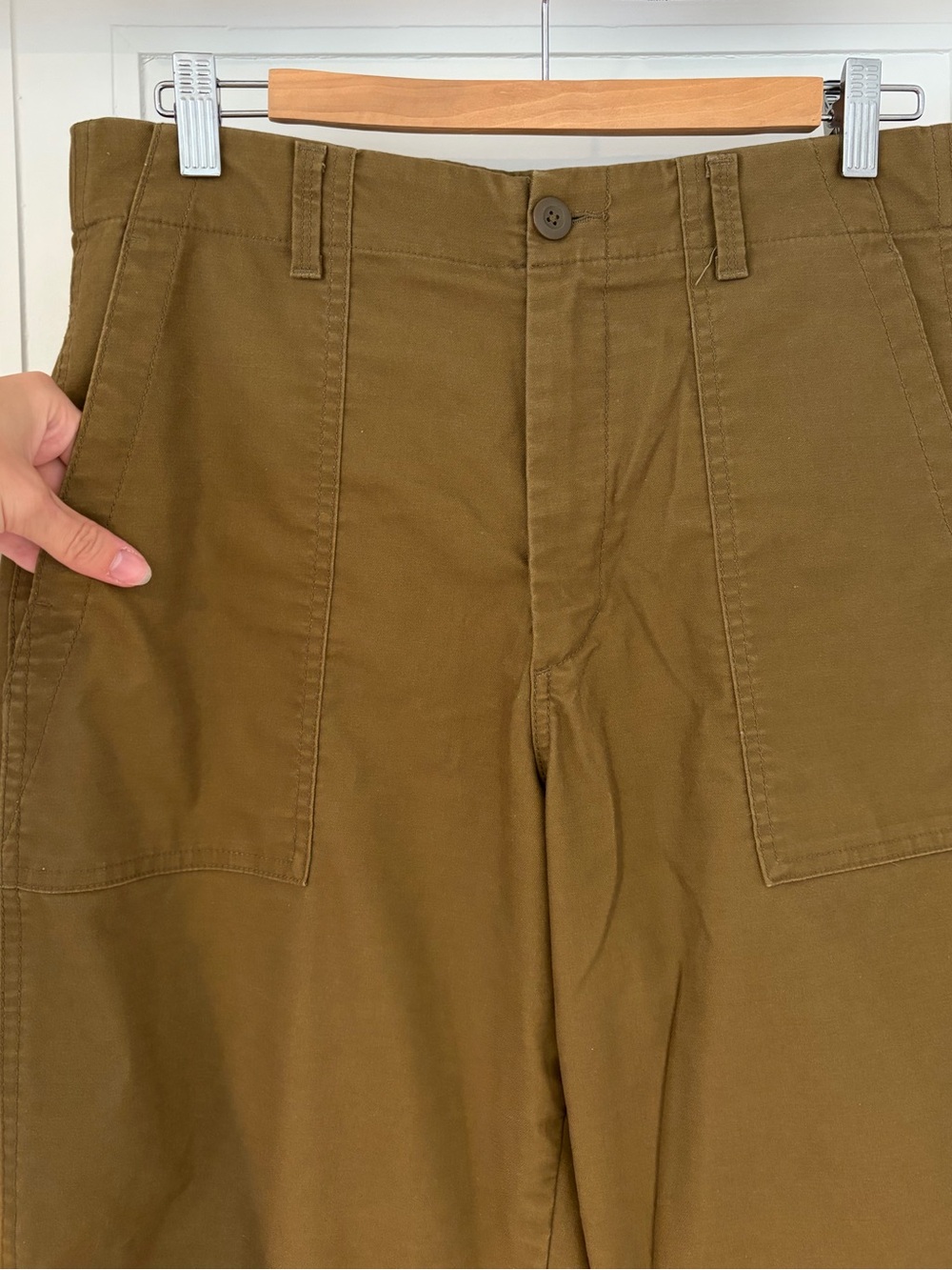 Uniqlo Wide Straight Cargo Pants (Khaki)